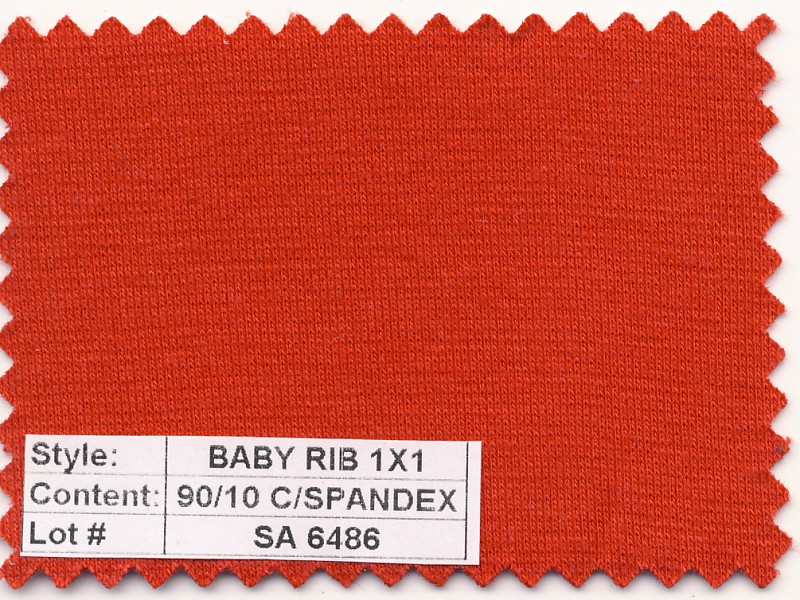 Baby Rib 1x1 Cotton Spandex